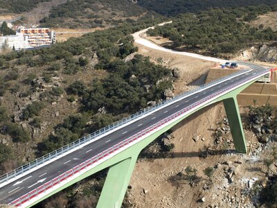 Metallic bridge segovia spain