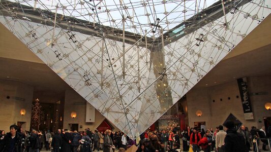 Louvre pyramid paris photo