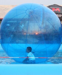 Funny kids floating