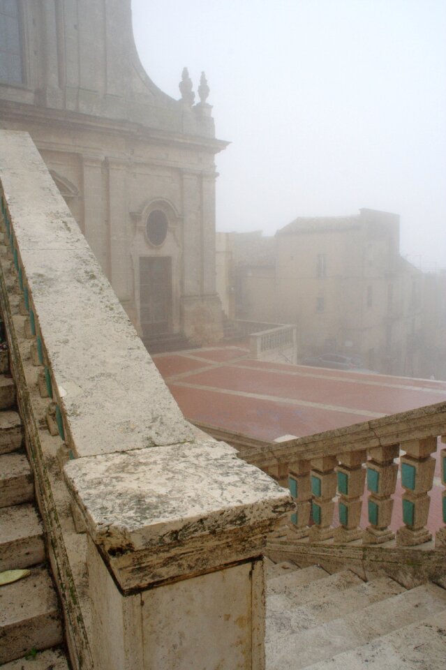 Sicily caltagirone fog