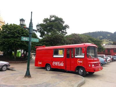 Colombia bus coca cola