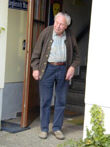 Man grandpa door