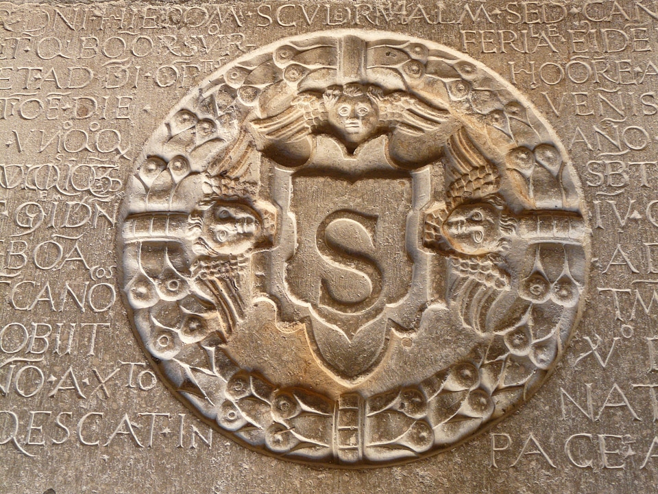 Seal coat of arms stone photo