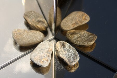Stones beach mirroring