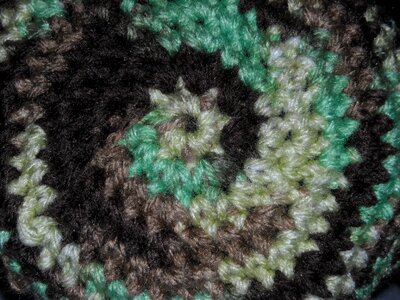 Crochet black green photo