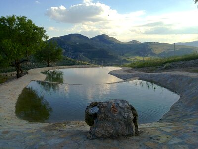 Scenic landscape pool photo