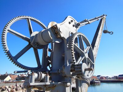 Gear metal gray crane