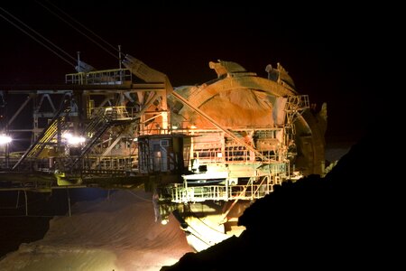 Brown coal open pit mining bucket wheel excavators photo