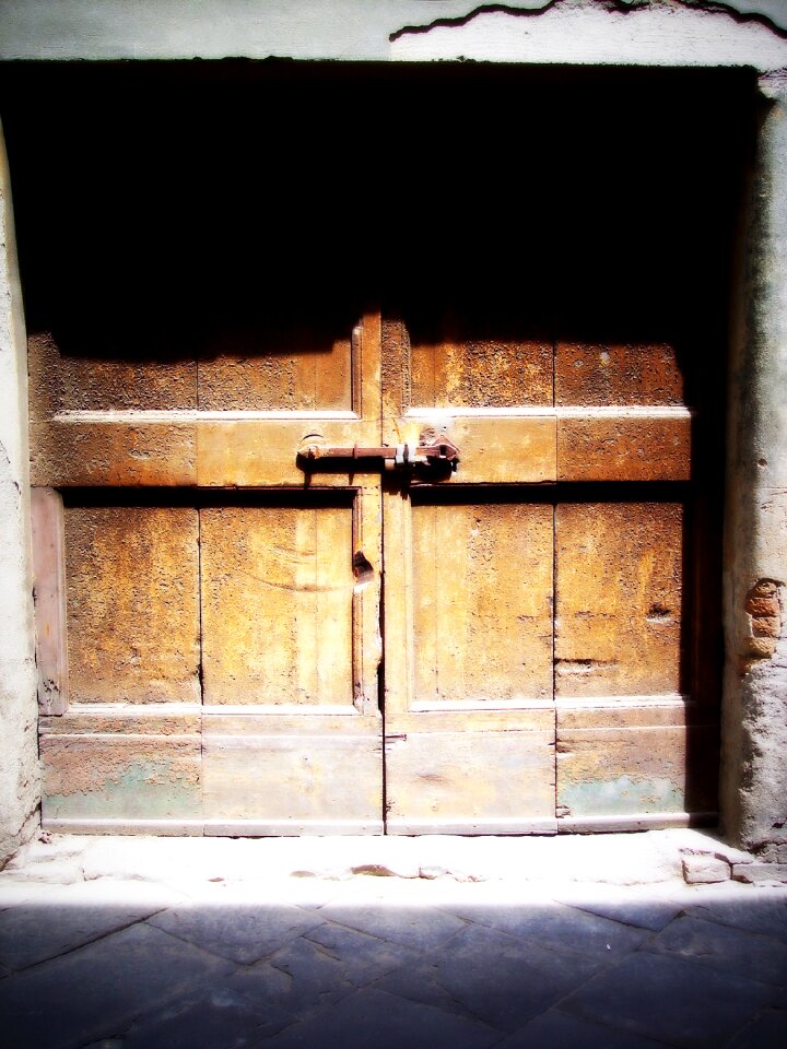 Old door brown entrance