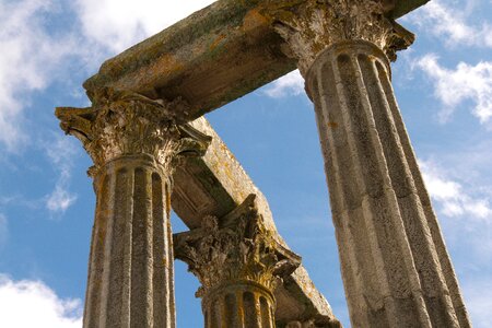 Pillars old sky