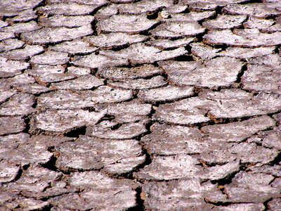Saline the ground cracked drought