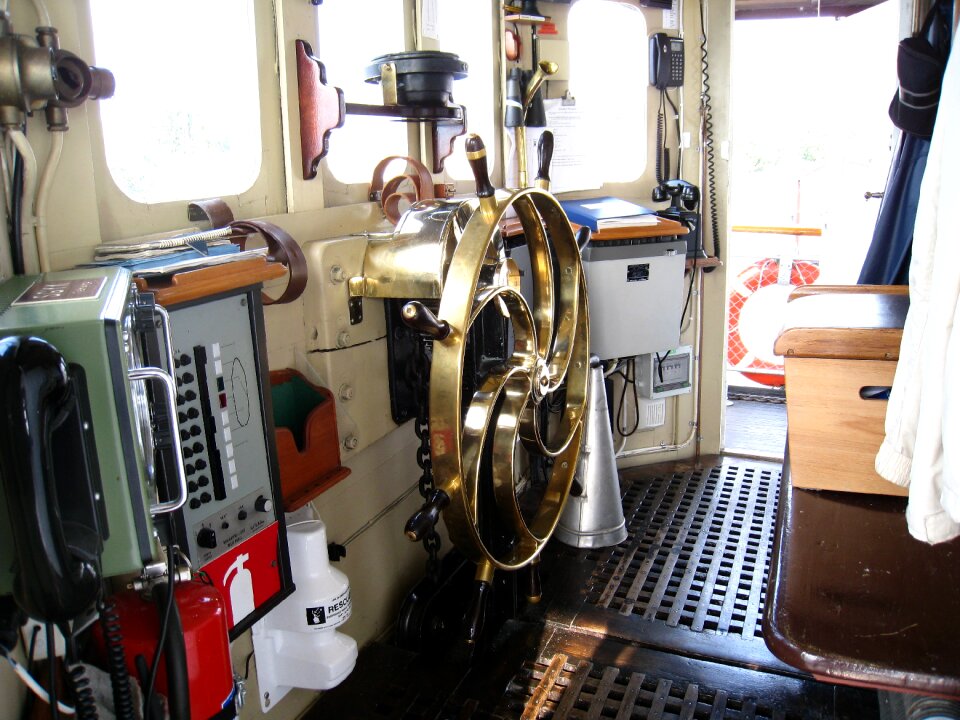Interior båtratt brass