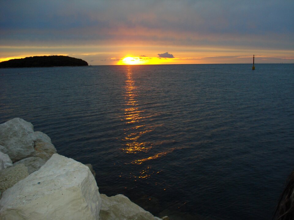 Afterglow beach water