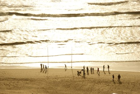 Backlighting sparkle beach