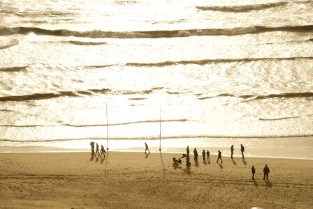 Backlighting sparkle beach photo