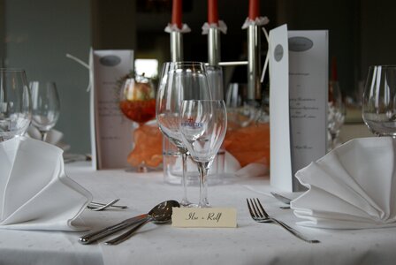 Commercial glasses table decoration