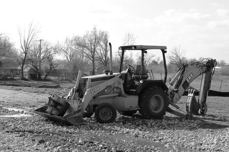 Backhoe bucket construction site excavators photo