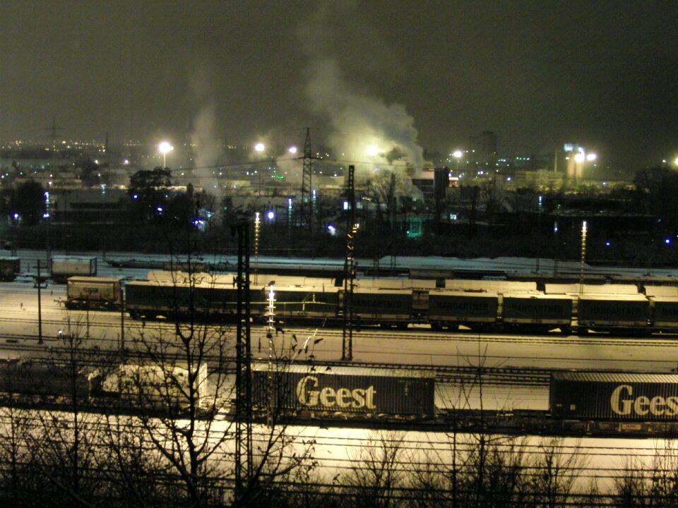 Railway winter snow