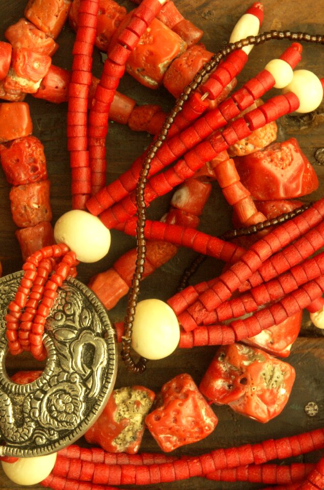 Red necklaces fashion jewellery