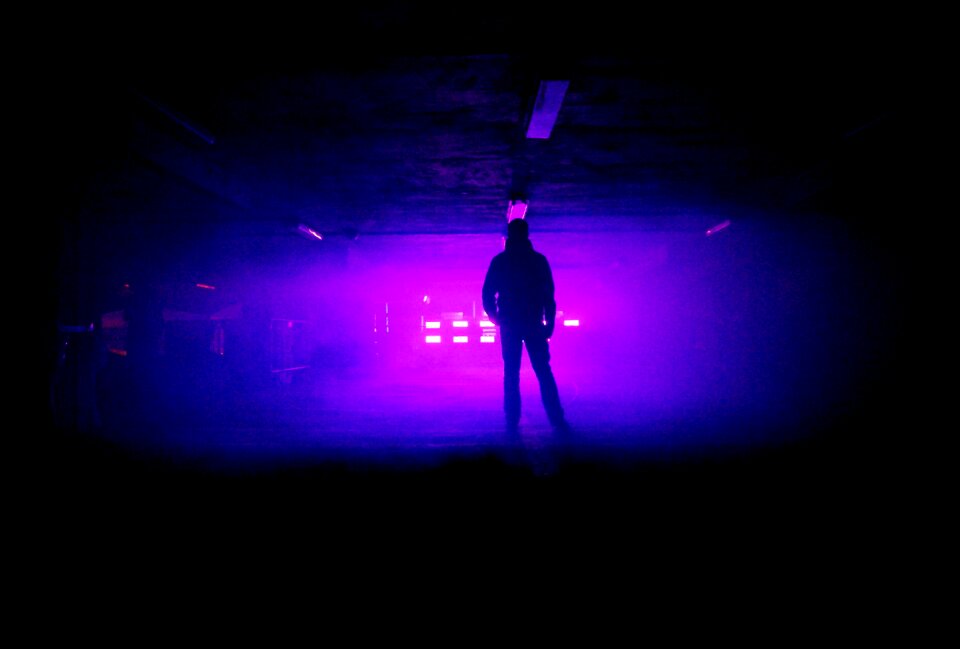 Color silhouette solitude