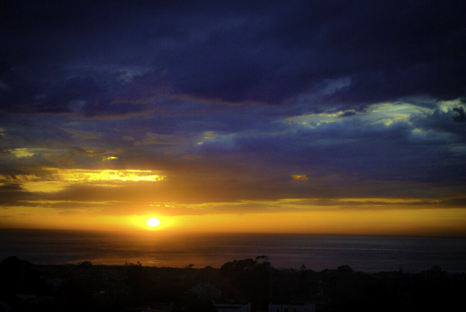 Beach eventide sky