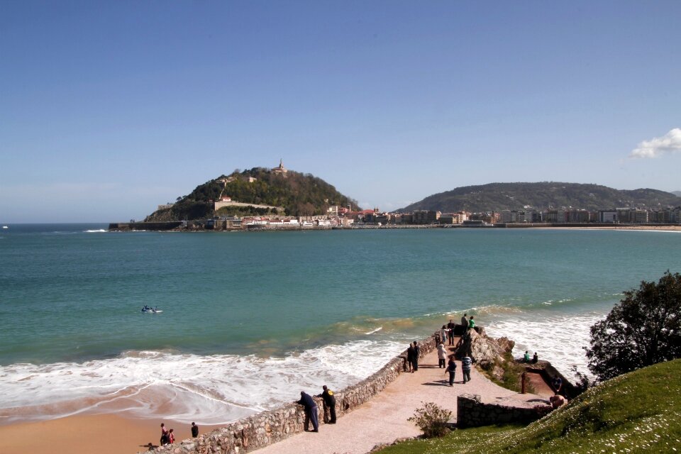 San sebastian the concha bay spring photo