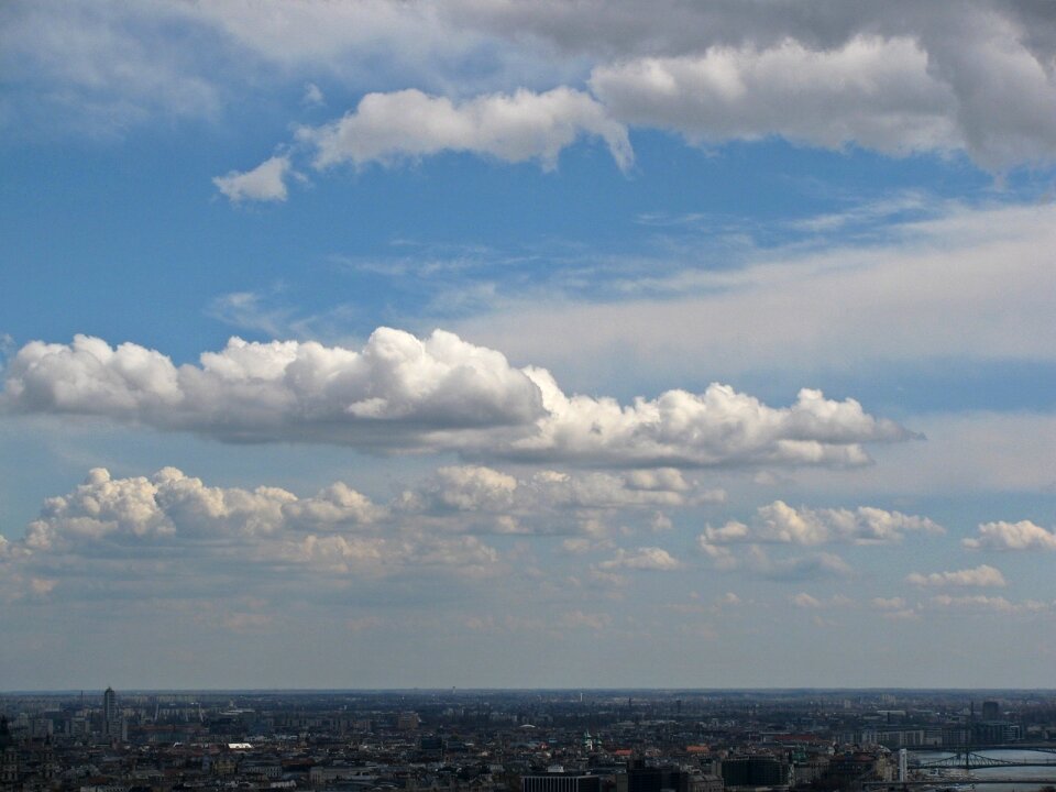 Blue sky spring weather