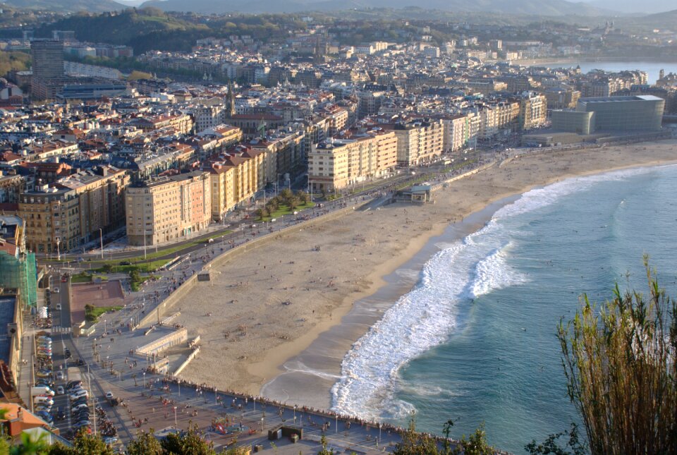 Zurriola beach san sebastian spring