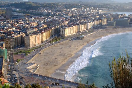 Zurriola beach san sebastian spring