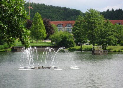 Water pond fountain photo