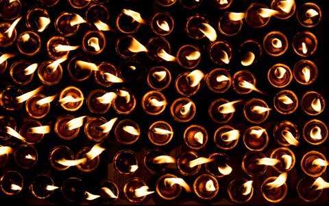 Oil lamp flame light