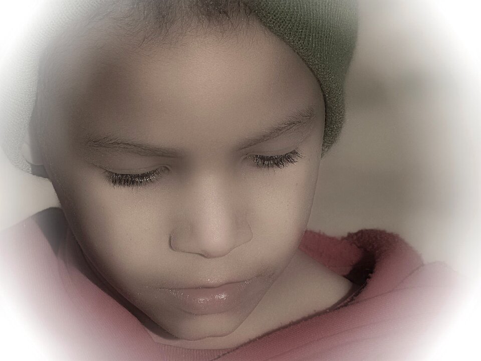 Kid face hat