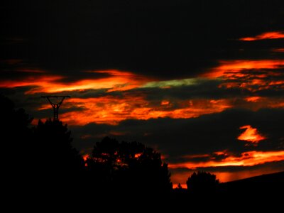 Flames orange silhouette