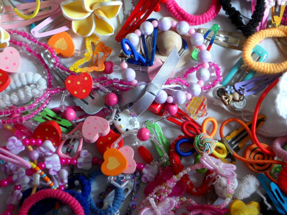 Girl fashion jewelry hair ties