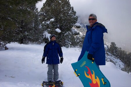 Snowboard snowboarders nature