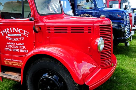 Red old vehicle