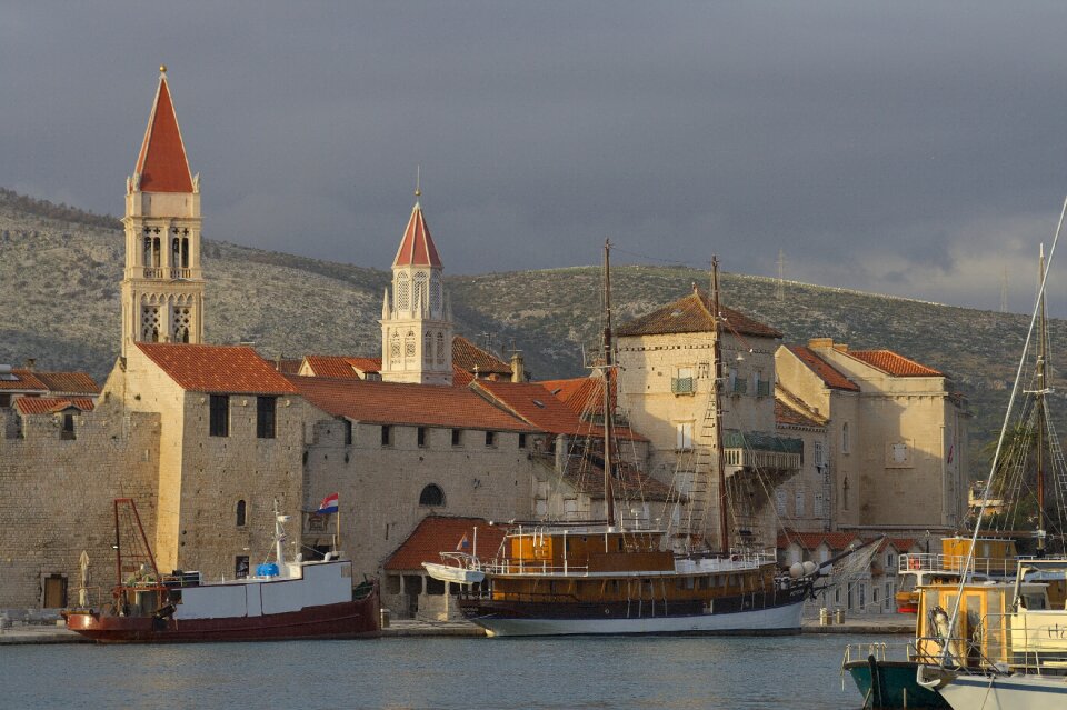 Trogir historic center port