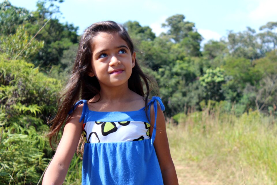 Beautiful day walk girl