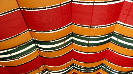 Colorful pattern tent roof