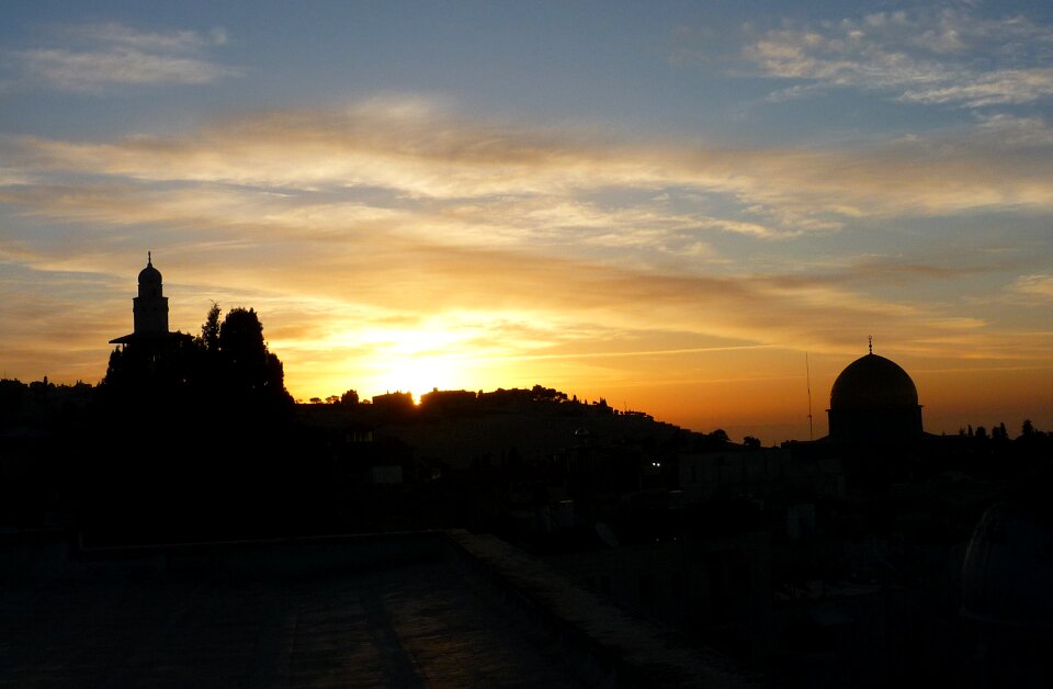 Temple mountain sunset