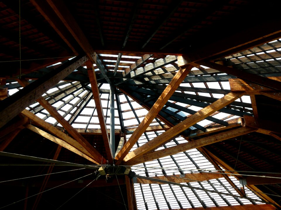 Roof architecture wooden construction