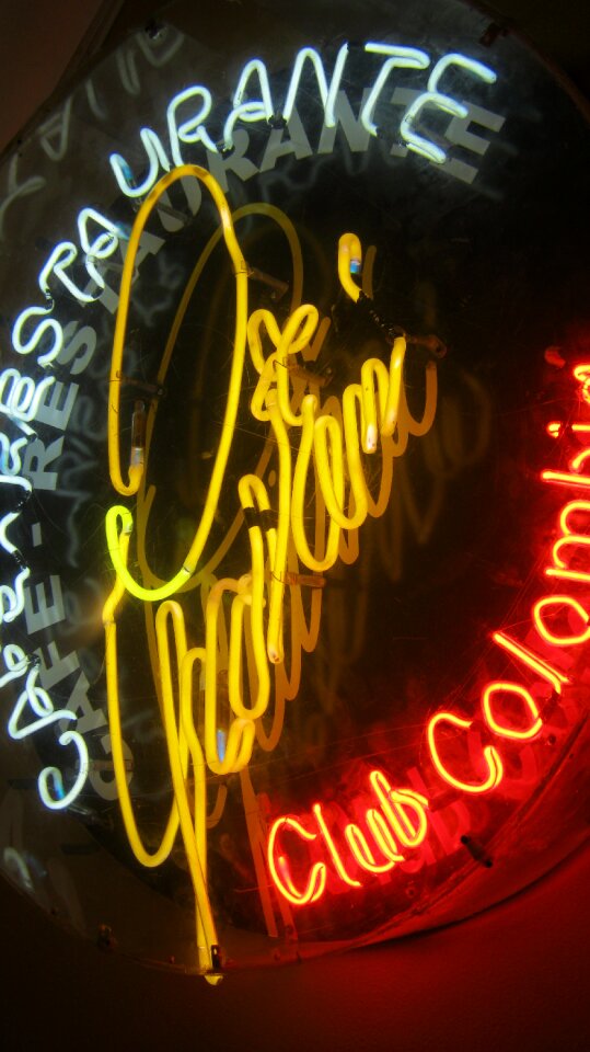 Neon sign ad neon lights photo