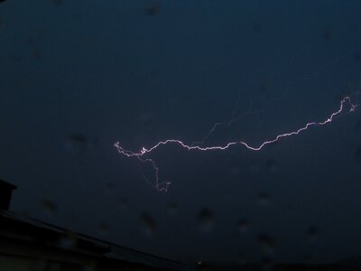 Lightning in the evening storm