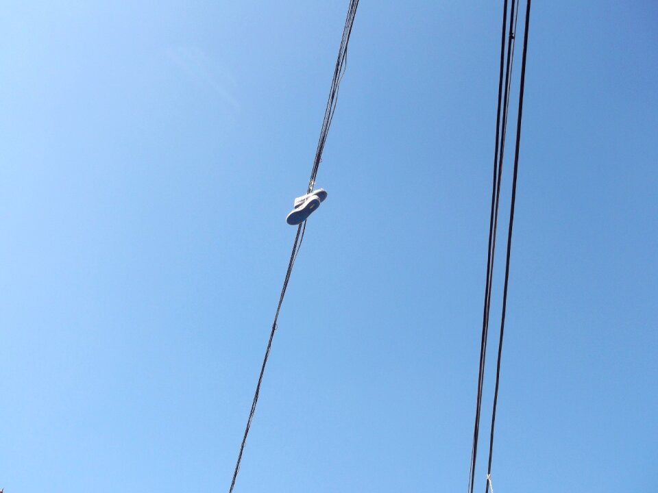 Sky blue phone lines
