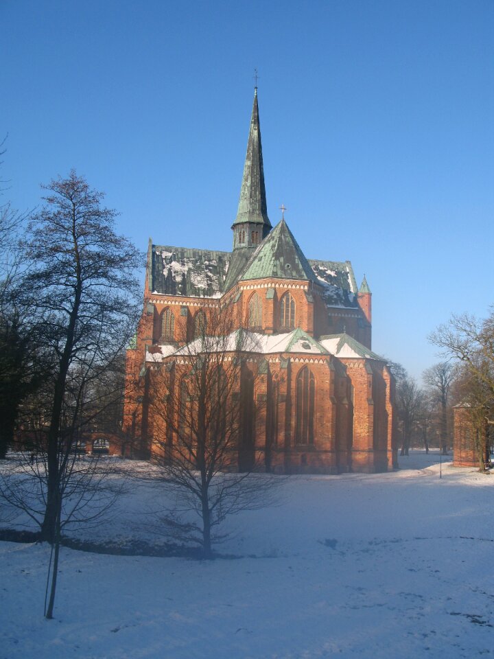 Church ice cold snow