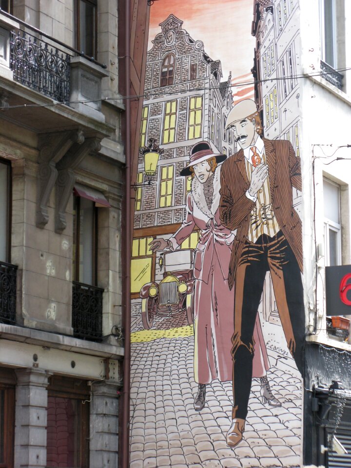 Brussels wall house facade
