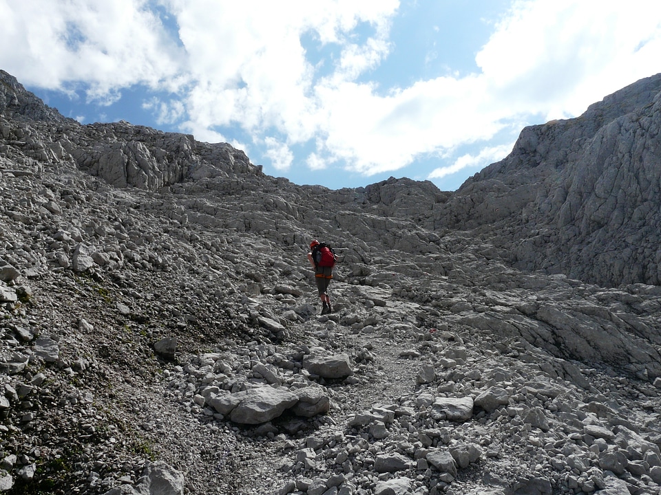 Mountaineer stone gutter wilderkaiser