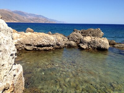 Blue water island of crete swim