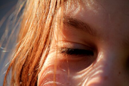 Sun hair face
