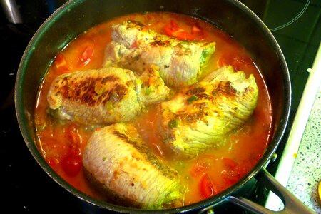 Stew meat roulades